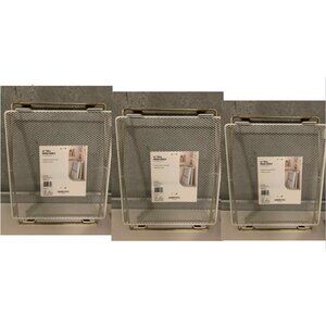 U Brands 3PK Locker Mesh Shelf Chic White & Gold Size 12"